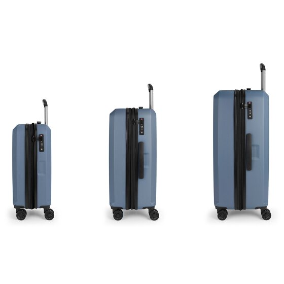 Gabol Montreal 4 roulettes Set de valises 3 pièces avec soufflet d'extension