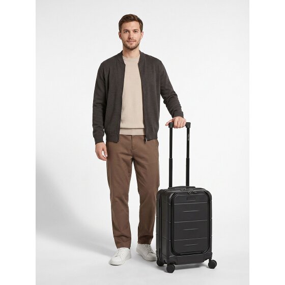 Police London 4 roues Valise cabine 55 cm Compartiment ordinateur avec soufflet d'extension