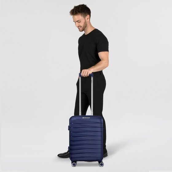 Franky London 4 roulettes Trolley de cabine S 55 cm avec soufflet d'extension