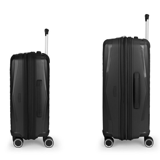Gabol Queens 4 roulettes Set de valises 2 pièces avec soufflet d'extension