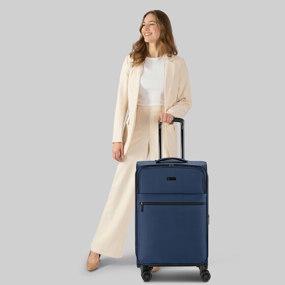 bugatti Valencia Soft 4 roulettes Trolley M 65 cm avec soufflet d'extension