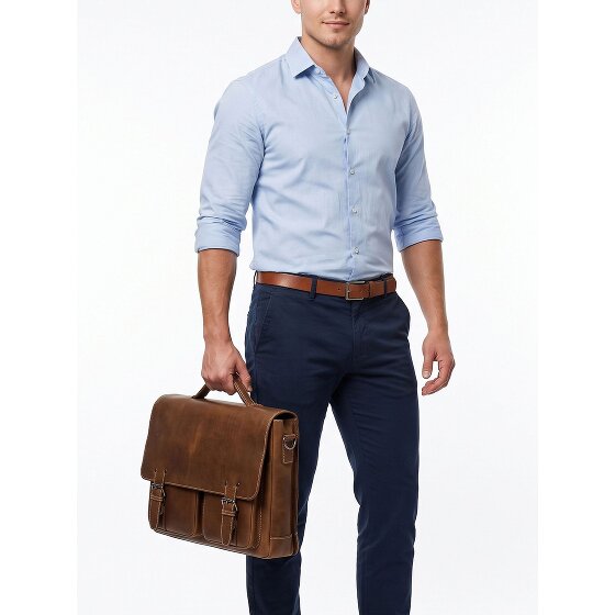 aunts & uncles Heritage Attaché-case Cuir véritable 39 cm Compartiment ordinateur