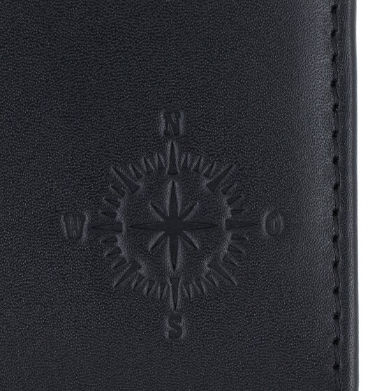 oxmox Leather Porte-monnaie Protection RFID Cuir véritable 11 cm