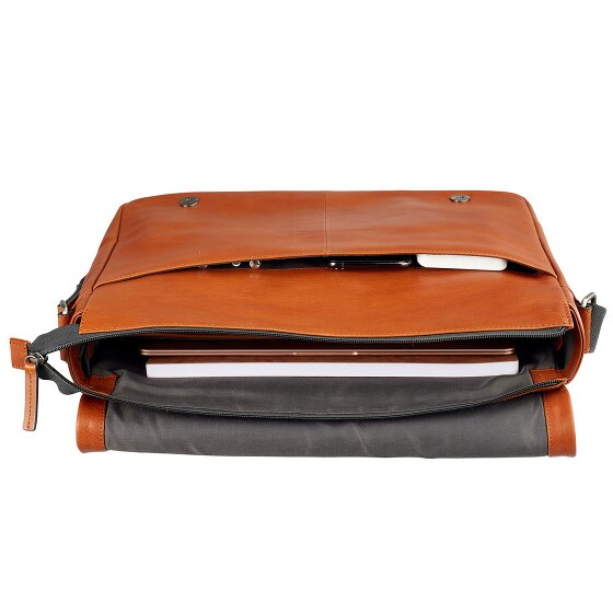 Leonhard Heyden Hamburg Messenger en cuir, 38 cm, compartiment pour ordinateur portable