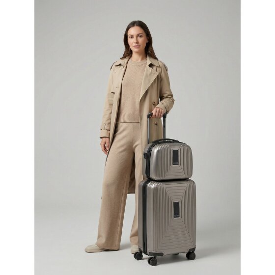 Redolz Essentials 14 – Set de valises 2 pièces : valise cabine avec soufflet d'extension et Vanity-case