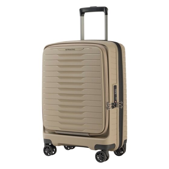 Stratic Novium 4 roulettes Trolley de cabine S 55 cm Compartiment pour ordinateur portable avec soufflet d'extension