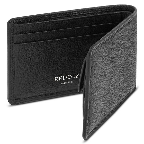 Redolz Leather Essentials QF : petit porte-monnaie en cuir anti-RFID, 10,5 cm