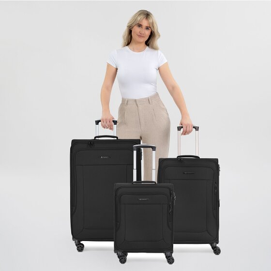 Franky Melbourne 3.0 Set de valises à 4 roulettes 3pcs avec soufflet extensible