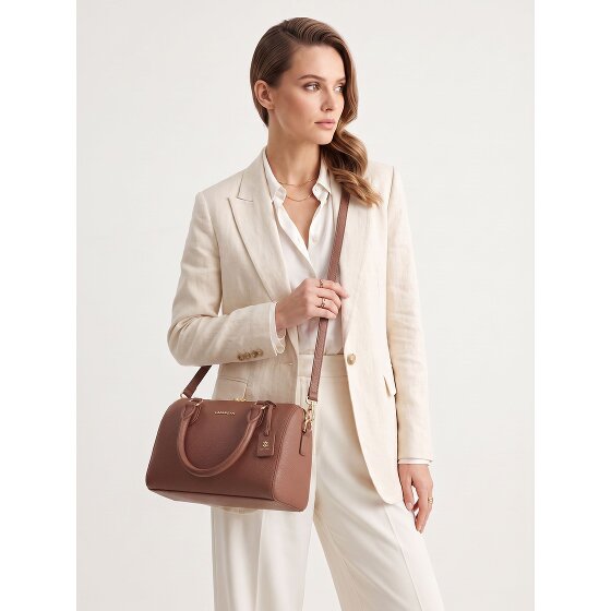 Lazarotti Sac bowling en cuir de Bologne, sac à main, sac à bandoulière, Cuir, 26 cm