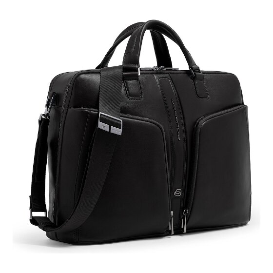 Piquadro Victor Attaché-case Protection RFID Cuir véritable 43 cm Compartiment ordinateur