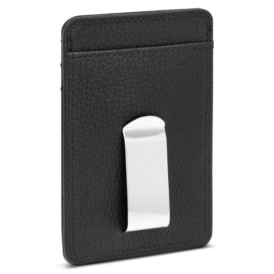 Redolz Leather Essentials Porte-cartes de crédit RFID en cuir 7 cm avec pince à billets