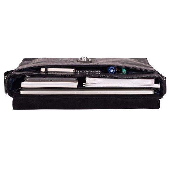 Leonhard Heyden Bergamo Messenger en cuir 38 cm compartiment pour ordinateur portable