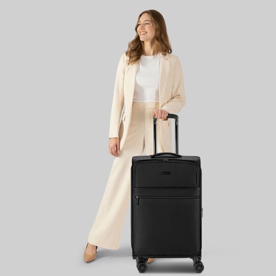 bugatti Valencia Soft 4 roulettes Trolley M 65 cm avec soufflet d'extension