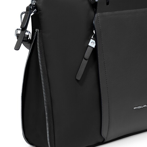 Piquadro Lyra Attaché-case Cuir véritable 42 cm Compartiment ordinateur avec soufflet d'extension