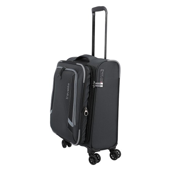 Travelite Corsiica 4 roulettes Trolley de cabine S 55 cm avec soufflet d'extension