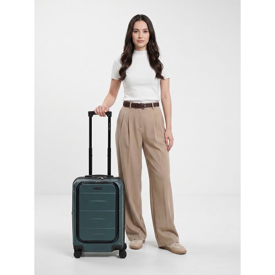 Police London 4 roues Valise cabine 55 cm Compartiment ordinateur avec soufflet d'extension