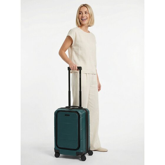Police London 4 roues Valise cabine 55 cm Compartiment ordinateur avec soufflet d'extension