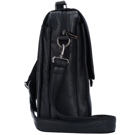 Greenland Nature Black Nappa Porte-documents en cuir 40 cm Compartiment pour ordinateur portable