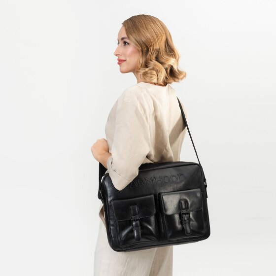 Farmhood Memphis Porte-documents Messenger Cuir 38 cm Compartiment pour ordinateur portable