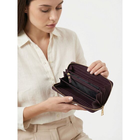 Lazarotti Bologna Leather XL Porte-monnaie zip-around en cuir 19 cm