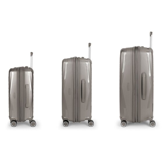 Gabol Queens 4 roulettes Set de valises 3 pièces avec soufflet d'extension