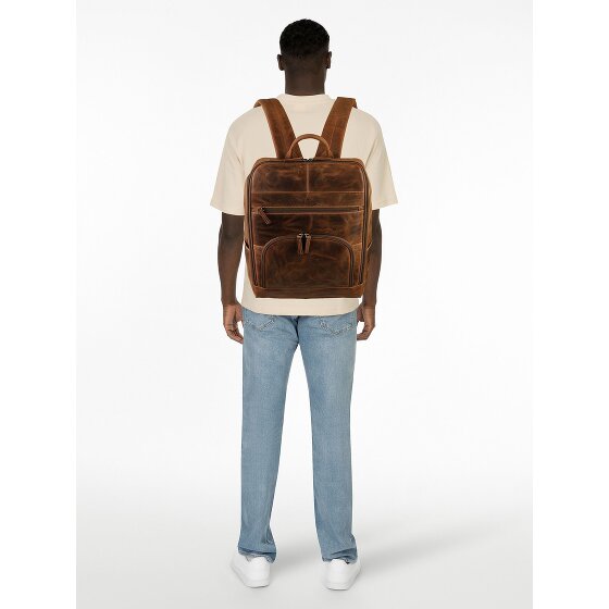 Greenburry Vintage Sac à dos professionnel Cuir véritable 36.5 cm Compartiment ordinateur