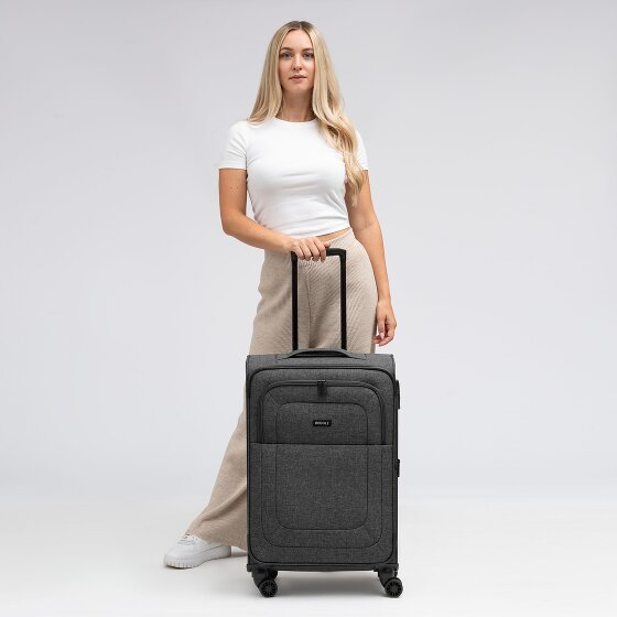 Redolz Essentials 12 MEDIUM – Valise cabine à 4 roues de 67 cm avec soufflet d'extension