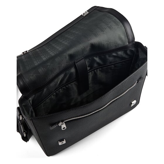 Lacoste Chantaco Porte-documents Messenger Cuir véritable 35 cm