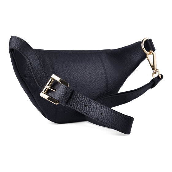 Lazarotti Sac banane en cuir « Bologna » à double fermeture éclair, à porter en bandoulière, 25 cm