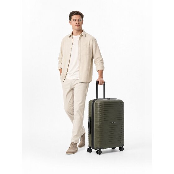 Stratic Shine 4 roues Valise cabine 66 cm avec soufflet d'extension
