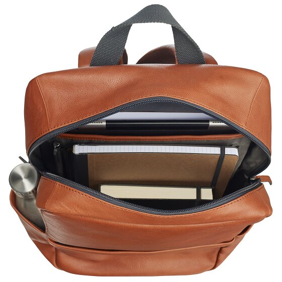 Leonhard Heyden Hamburg sac à dos en cuir 40 cm compartiment pour ordinateur portable
