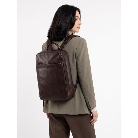 Jost Glasgow Daypack Protection RFID Cuir véritable 44 cm Compartiment ordinateur