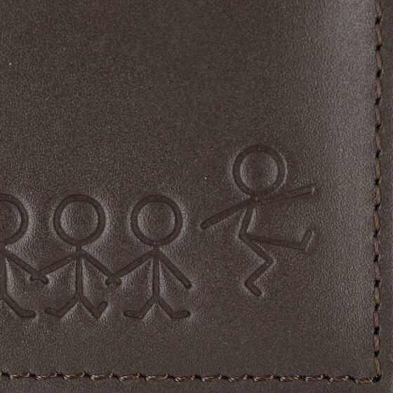 oxmox Leather Porte-monnaie Protection RFID Cuir véritable 11 cm