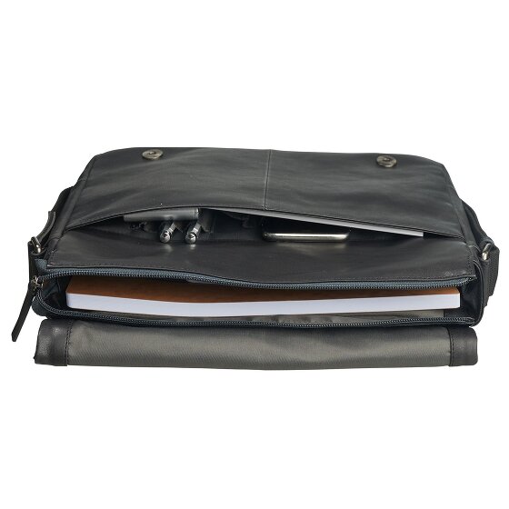 Leonhard Heyden Hamburg Messenger en cuir, 32 cm, compartiment pour ordinateur portable