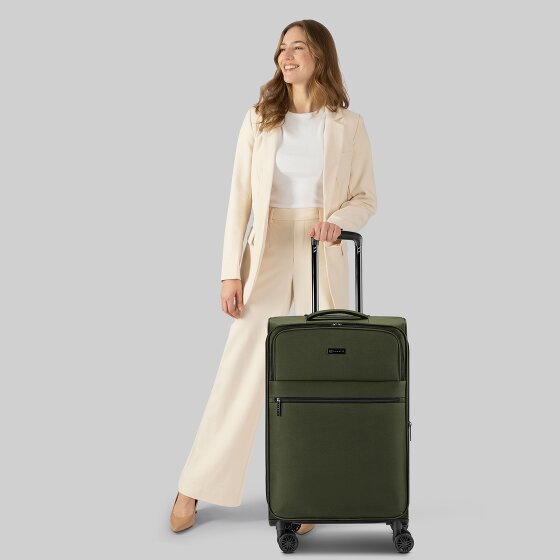 bugatti Valencia Soft 4 roulettes Trolley M 65 cm avec soufflet d'extension