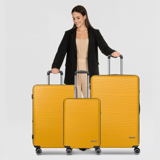 Franky Dallas 3.0 Set de valises à 4 roulettes 3 pièces avec soufflet d'extension