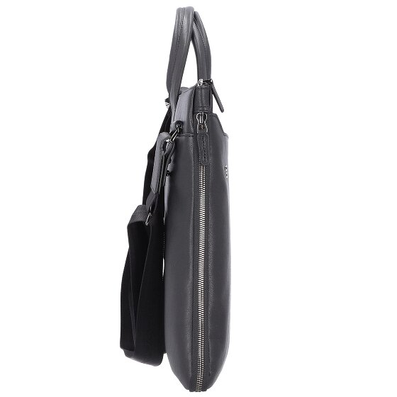 Piquadro Black Square Sacoche en cuir pour ordinateur portable 47 cm
