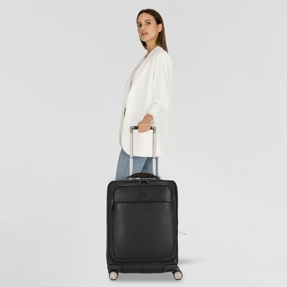 Piquadro Modus Special 4 roues Valise cabine Cuir véritable 59 cm