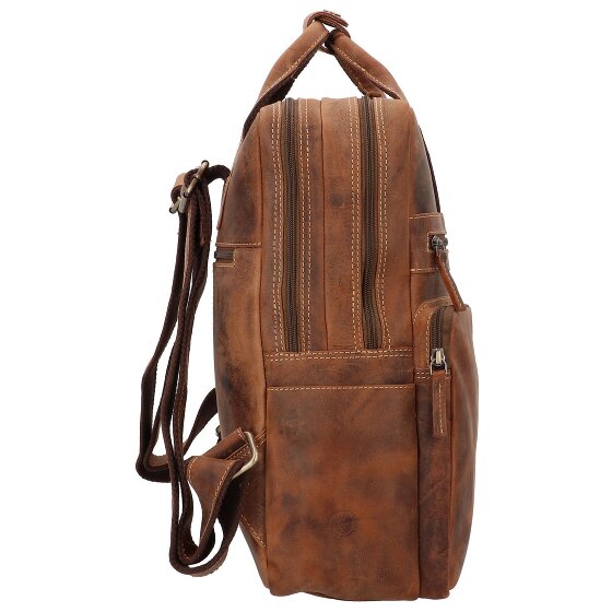 Greenburry Sac à dos Vintage en cuir 38 cm pour ordinateur portable
