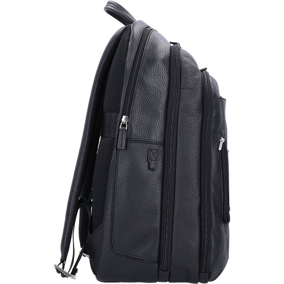 Piquadro Sac à dos en cuir Vibe 43 cm, compartiment pour ordinateur portable