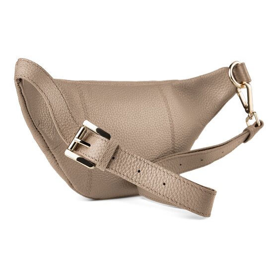Lazarotti Sac banane en cuir « Bologna » à double fermeture éclair, à porter en bandoulière, 25 cm