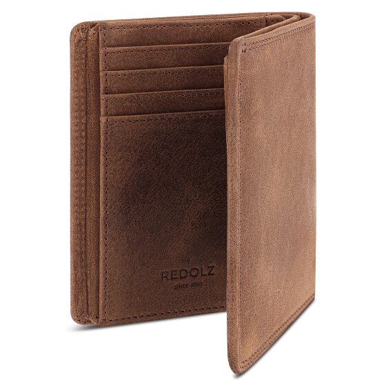 Redolz Leather Essentials HF Porte-monnaie en cuir RFID 9,5 cm