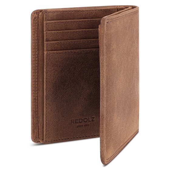 Redolz Leather Essentials HF Porte-monnaie en cuir RFID 9,5 cm