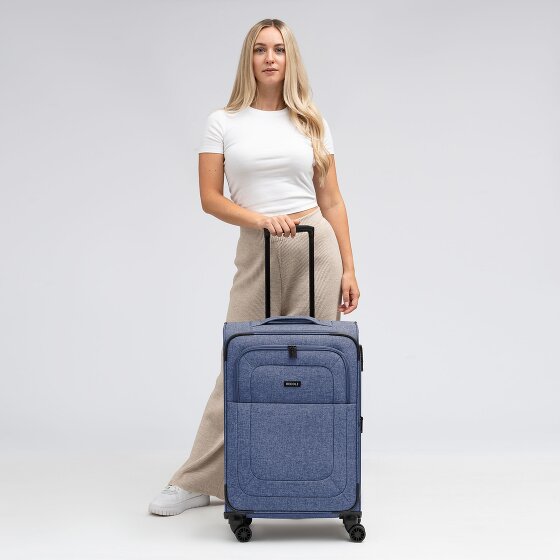Redolz Essentials 12 MEDIUM – Valise cabine à 4 roues de 67 cm avec soufflet d'extension
