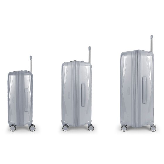 Gabol Queens 4 roulettes Set de valises 3 pièces avec soufflet d'extension