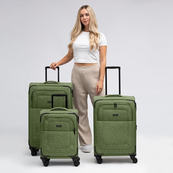Redolz Essentials 12 THREE SET 4 roulettes Set de valises 3 pièces avec soufflet d'extension