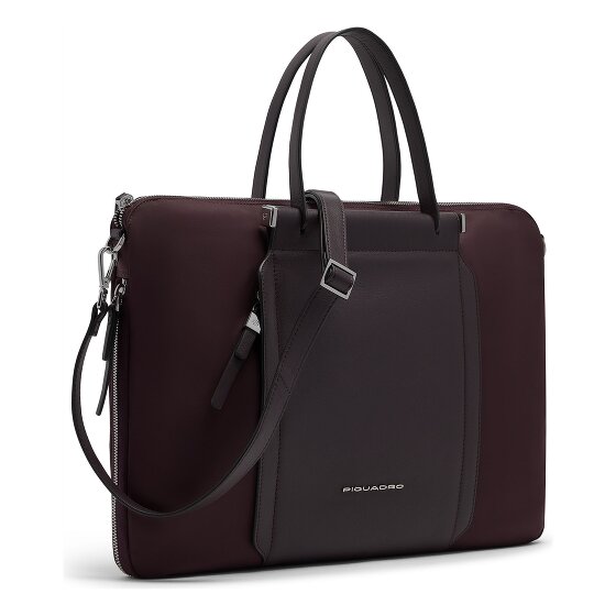 Piquadro Lyra Attaché-case Cuir véritable 42 cm Compartiment ordinateur avec soufflet d'extension