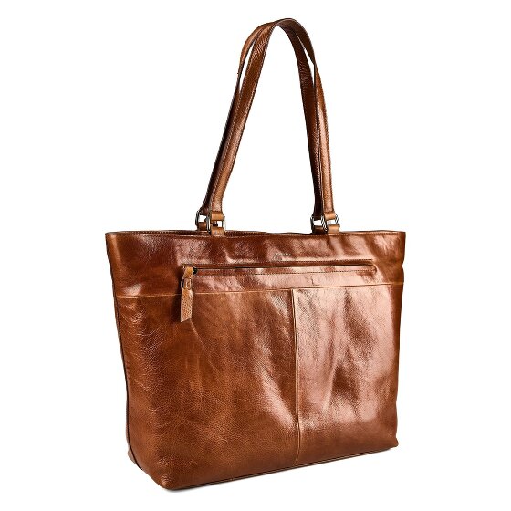 Burkely Fine Florence Sac de shopper Cuir véritable 37 cm Compartiment ordinateur