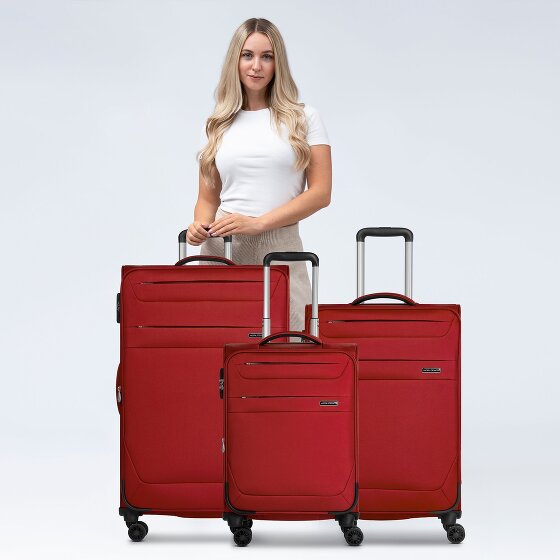 Worldpack Chicago 4 roulettes Set de valises 3 pièces avec soufflet d'extension