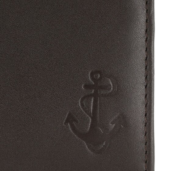 oxmox Leather Porte-monnaie Protection RFID Cuir véritable 10 cm